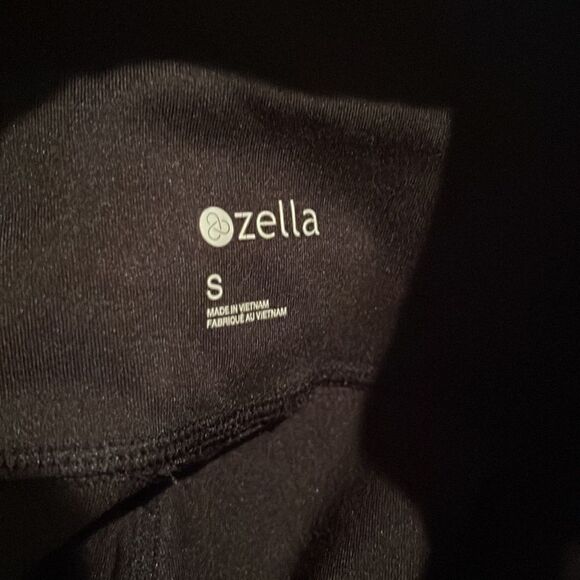 Zella Wonder Black Taupe Cream Color Block 7/8 Stretchy Leggings Sz Small - Picture 4 of 7